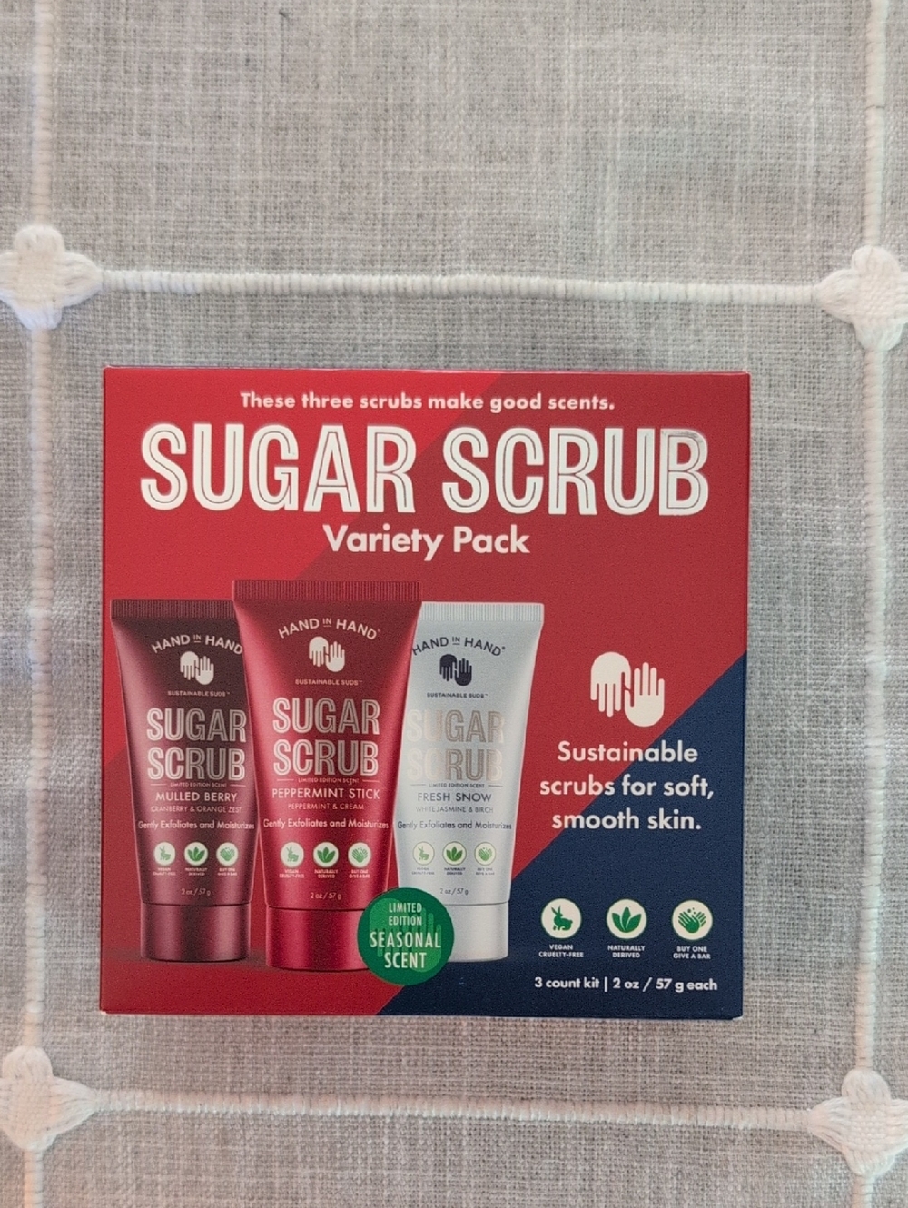 Hand in Hand Sugar Scrub Variety Pack - Limited Edition, Unopened